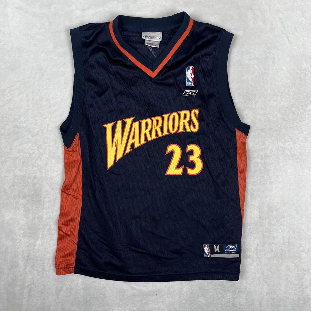 VTG Golden State Warriors Jersey Boys Medium Blue NBA Jason Richardson 23 Reebok